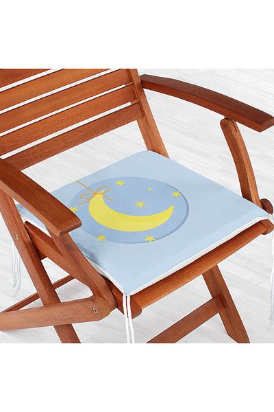 Realhomes Blue Floor Moon Moon Baby Shower Camera Copiilor Imprimate Digital Perna Scaun Cu Fermoar