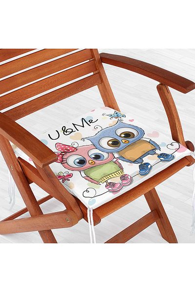 Realhomes Cute Cats Digital Printed Zippered Chair Cushion