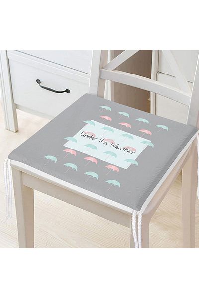 Realhomes Colorful Umbrellas on Gray Floor Specially Designed Baby Room Zippered Chair Cushion