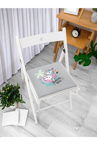 Realhomes Sivi pod, praznični jednorog uzorak, digitalno štampani moderni jas...