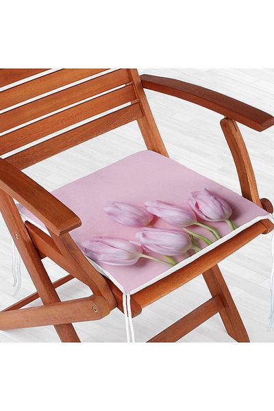 Realhomes Rose Picture Digital Printed Zippered Chair Cushion