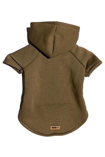 Monopetz Hooded Sweatshirt Dog And Cat Outfit - Plain Dark Brown