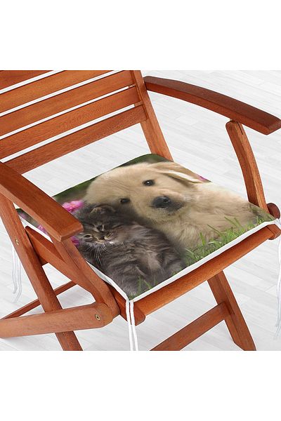 Realhomes Animal Kingdom Digital Printed Zippered Chair Cushion