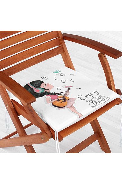 Realhomes Fashion Pop Art Designed Digital Printed Modern Zippered Chair Cushion