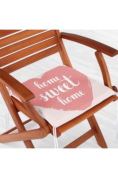 Realhomes Home Sweet Home Digital Printed Zippered Chair Cushion