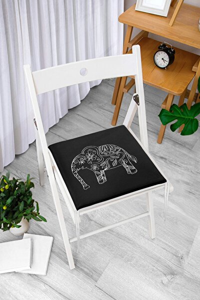 Realhomes Retro mandala jastuk za stolicu sa slonom, specijalni dizajn sa pat...