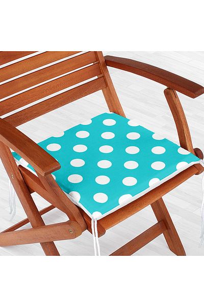 Realhomes Polka Dot Digital Printed Zippered Chair Cushion