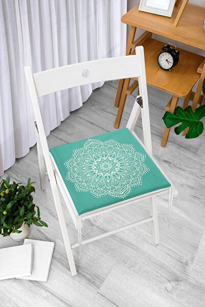 Realhomes Mandala na tirkiznoj pozadini, digitalno štampani moderni jastuk za...