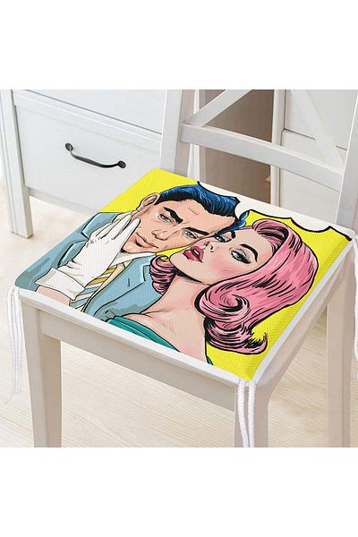 Realhomes Fashion Girl Digital Printed Modern Zippered Chair Cushion
