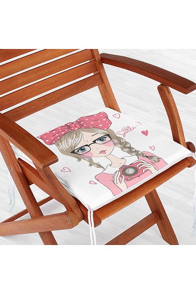 Realhomes Fashion Girl, pernă de scaun modernă cu fermoar, imprimată digitală