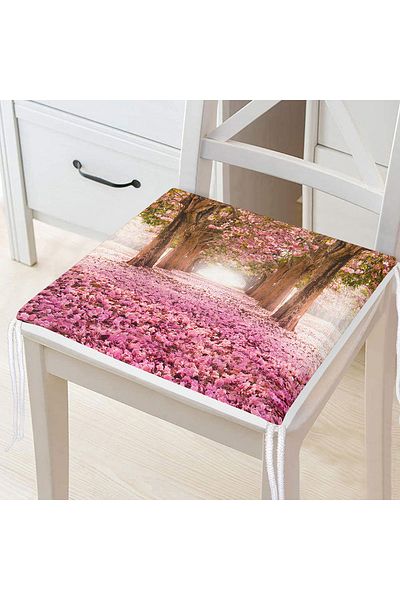 Realhomes Flower Garden Digital Printed Zippered Chair Cushion