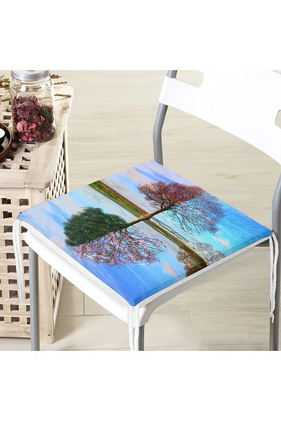 Realhomes Landscape Pattern Digital Printed Zippered Chair Cushion