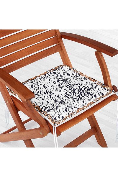 Realhomes Zebra Motif Special Design Digital Printed Modern Zippered Chair Cushion