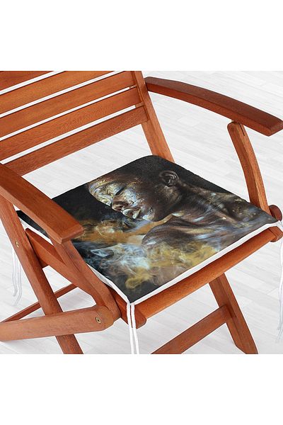 Realhomes African Woman Ethnic Patterned Digital Printed Zippered Chair Cushion