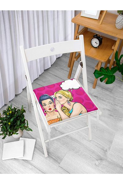 Realhomes Fashion Girl Digital Printed Modern Zippered Chair Cushion