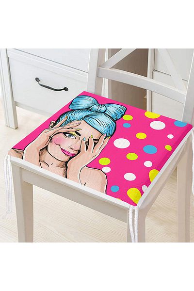 Realhomes Pop Art Digital Printed Zippered Chair Cushion