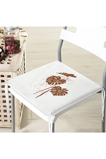 Realhomes Сіра підлога з мотивом пальмового листя, стільцева подушка на блиск...