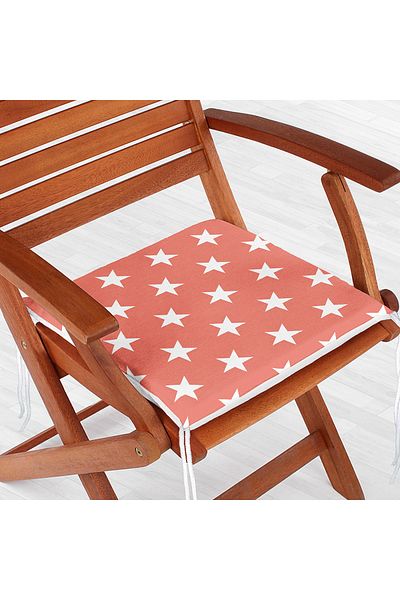 Realhomes Modern Star Patterned Digital Printed Zippered Chair Cushion