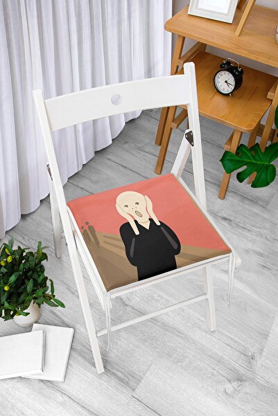 Realhomes Edvard Munch - Motiv Vriska, specijalni dizajn, jastuk za stolicu s...