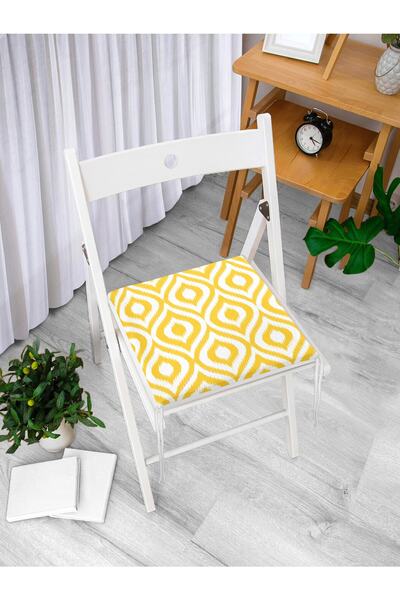 Realhomes Specijalni dizajn žutog ikat uzorka, digitalno štampani jastuk za s...
