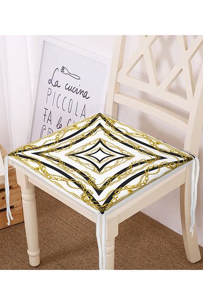 Realhomes Special Design Zippered Chair Cushion with Geometric Floor