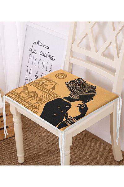 Realhomes African Ethnic Design Digital Printed Zippered Chair Cushion