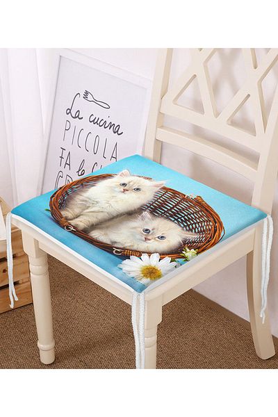 Realhomes Special Design Flower Patterned Modern Zippered Chair Cushion
