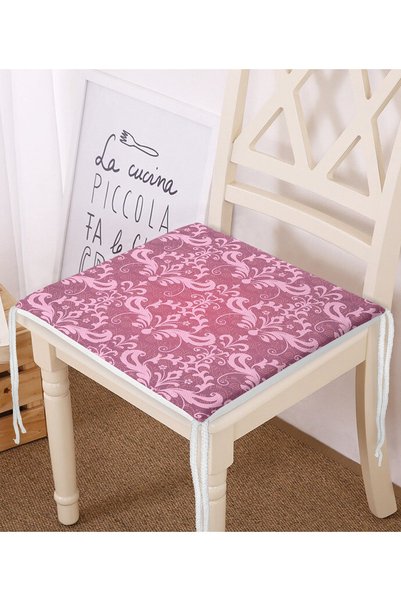 Realhomes Fuchsia pozadina, damask motivi, moderni jastuk za stolicu sa paten...