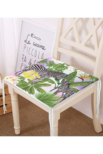 Realhomes Exotic Zebra Patterned Modern Zippered Chair Cushion