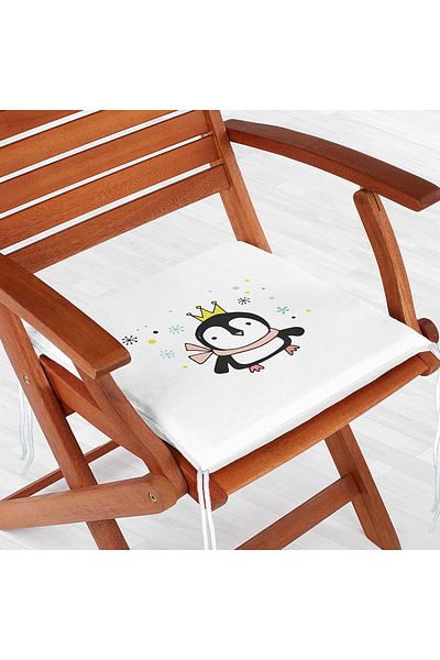 Realhomes Flying Cute Penguin Design Modern Zippered Chair Cushion