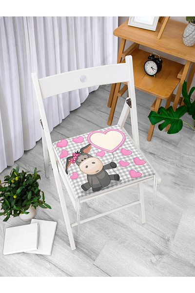 Realhomes Cute Donkey Motif Digital Printed Modern Zippered Chair Cushion