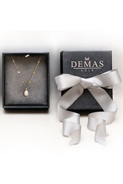 Demas Gold Pırlanta 14 Ayar Altın Dorika Avustralya Beyaz Opal Kolye