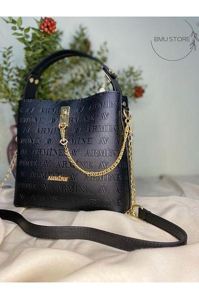 Armine Geantă de seară de mână și umăr pentru femei 222 Laser Black