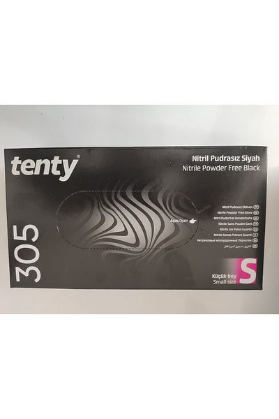 Tenty Nitrile Powder Free Black 100pcs (s)