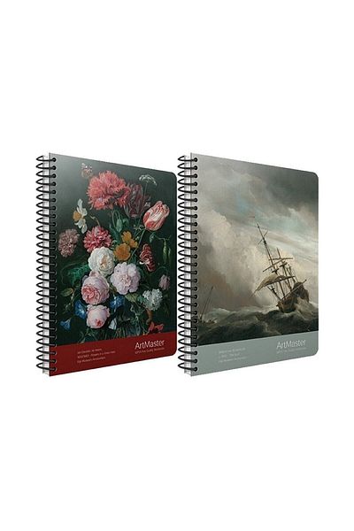 Gıpta دفتر ملاحظات بغطاء من الورق المقوى الحلزوني Art Master (19*26) 100 ورقة (مخطط)