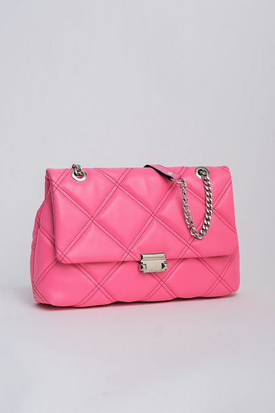 Çantacımstore Women's Chain Quilted Crossbody Bag Pink 105