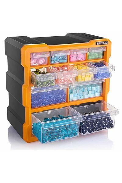 orhanucuzluk Monoblock Organizer Σετ 12 Συρτάρια Hobby Box