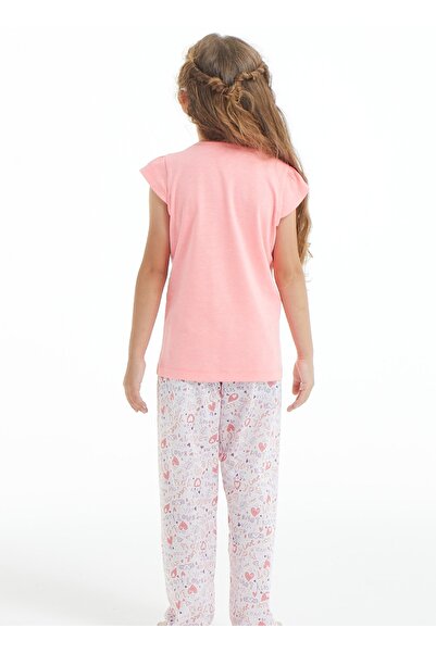 Blackspade 50814 Neon Pink Cotton Short Sleeve Girl's Pajama Set