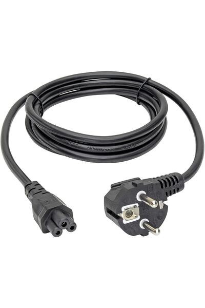 aogo 3 Metre Notebook Power Kablosu 3 Uçlu Yonja Power Laptop 3m Güç Kablosu C5 Kablo Enerji Yonca