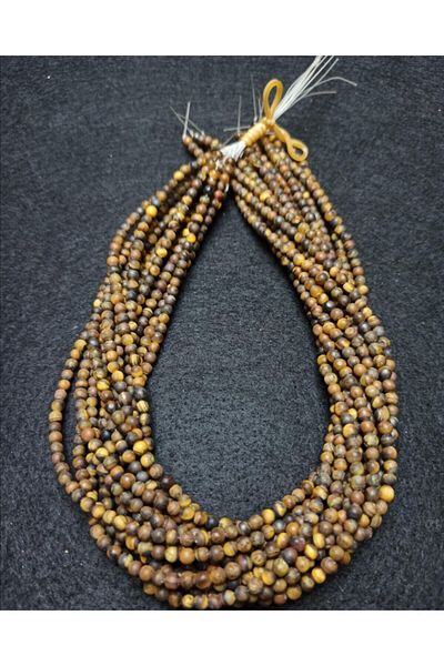 Yüksel Boncuk 4 mm Matte Tiger Eye Array Φυσική Πέτρα