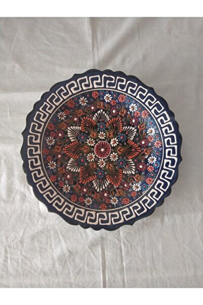 Sultan Çini 30 Cm Kabartma Desenli Tabak