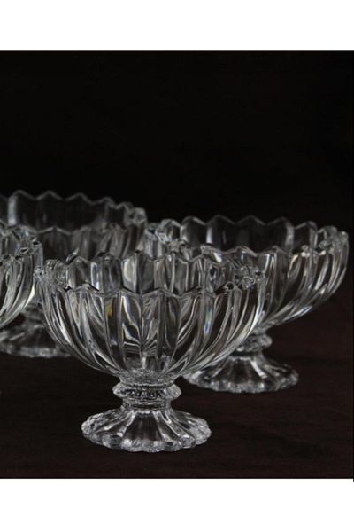 WOSSO Luxury Crystal Footed Bowl Set of 6