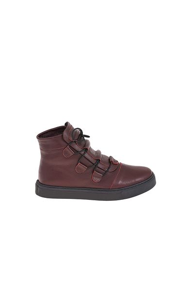 NOOSY Women's Burgundy Genuine Leather Boots