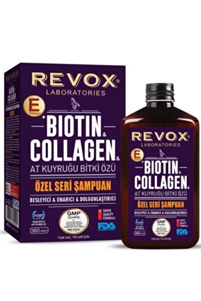 Revox Biotin & Collagen At Kuyruğu Bitki Özlü Saç Bakım Şampuanı 360 Ml