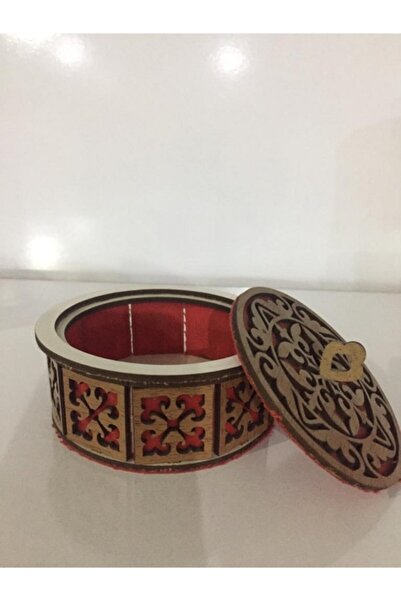İnci Accessories Wooden Embroidered Ring Box