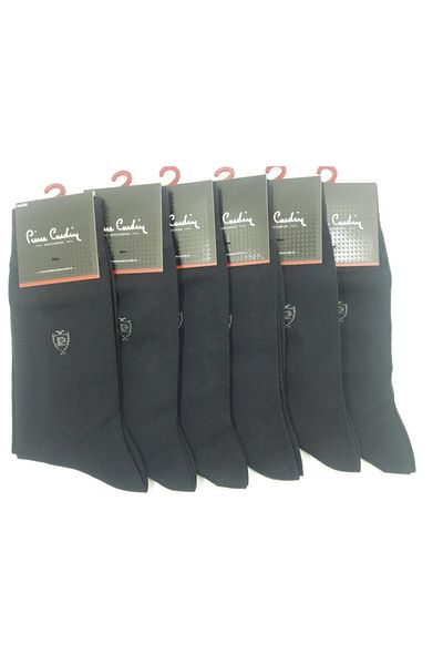 Pierre Cardin Мъжки антрацитни 6 чифта безшевни модални чорапи Crest