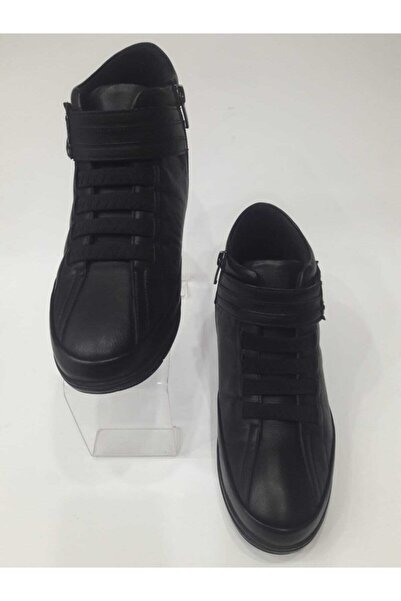 Voyager Kadın Siyah Cırtlı Comfort Bot