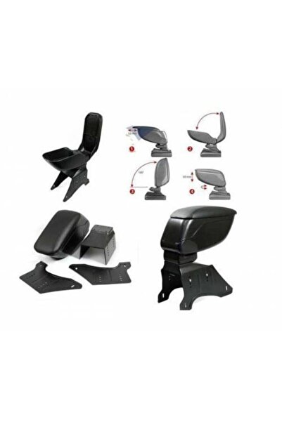 Genel Markalar Üniversal Sürgülü Kolçak Oto Kol Dayama Kırmızı Sürgülü Siyah