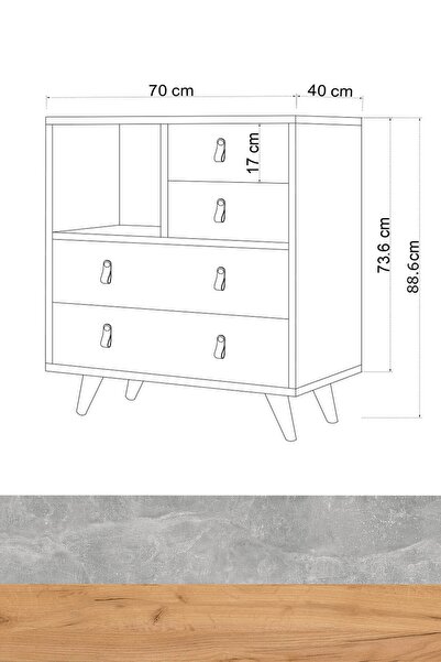 Mymob Kahverengi Bej Betong Plus Witlof Komodin