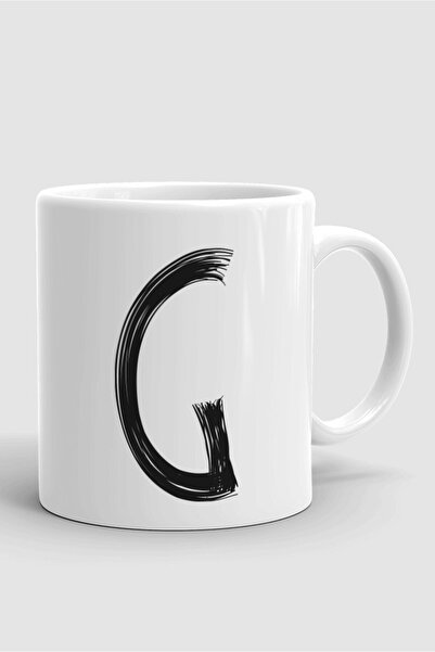 Fotografyabaskı كوب بورسلين أبيض مع حرف G